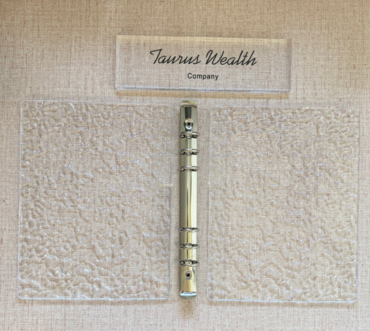 A5 Transparent water ripple binder