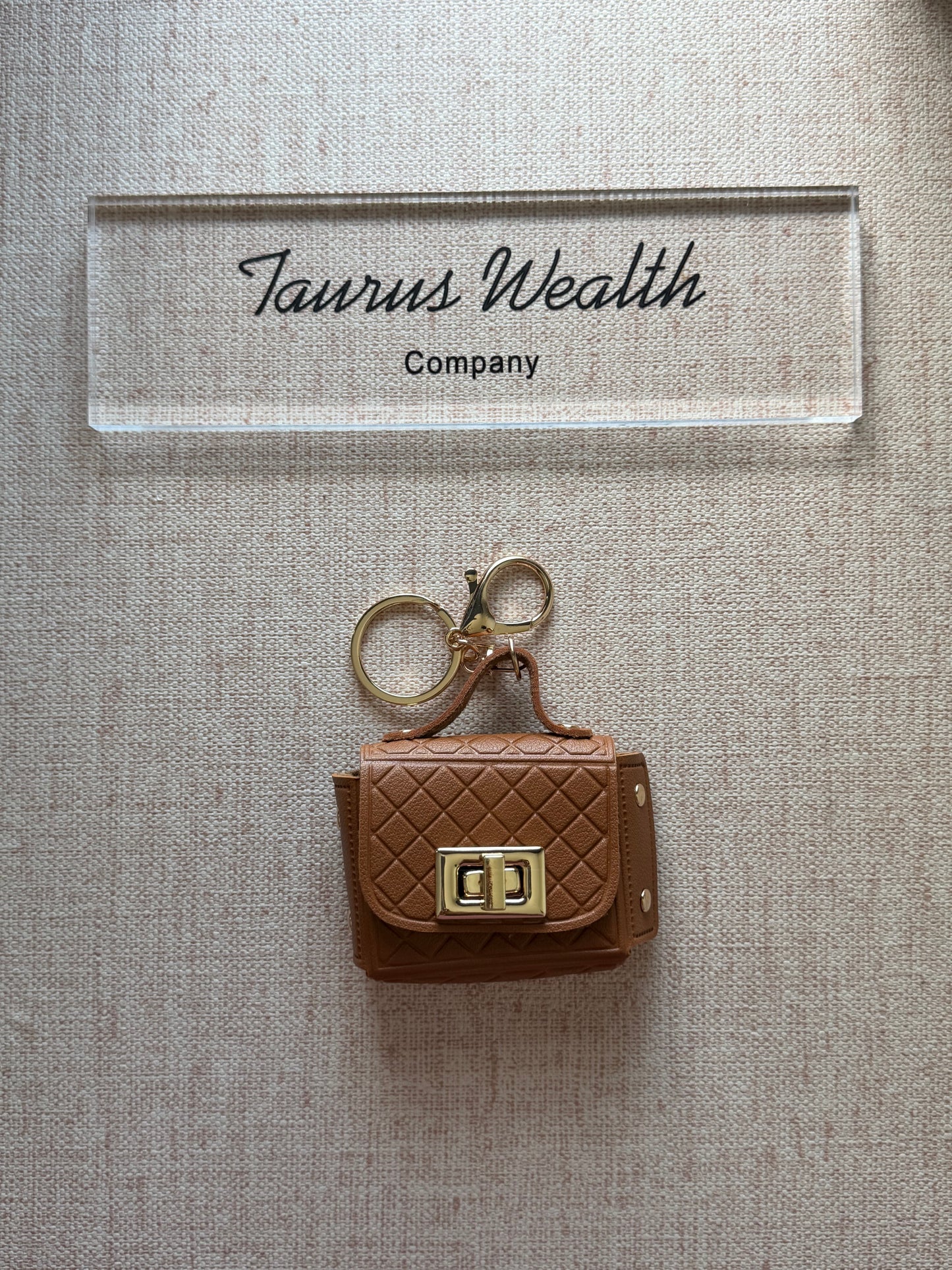 Mini lattice keychain bags