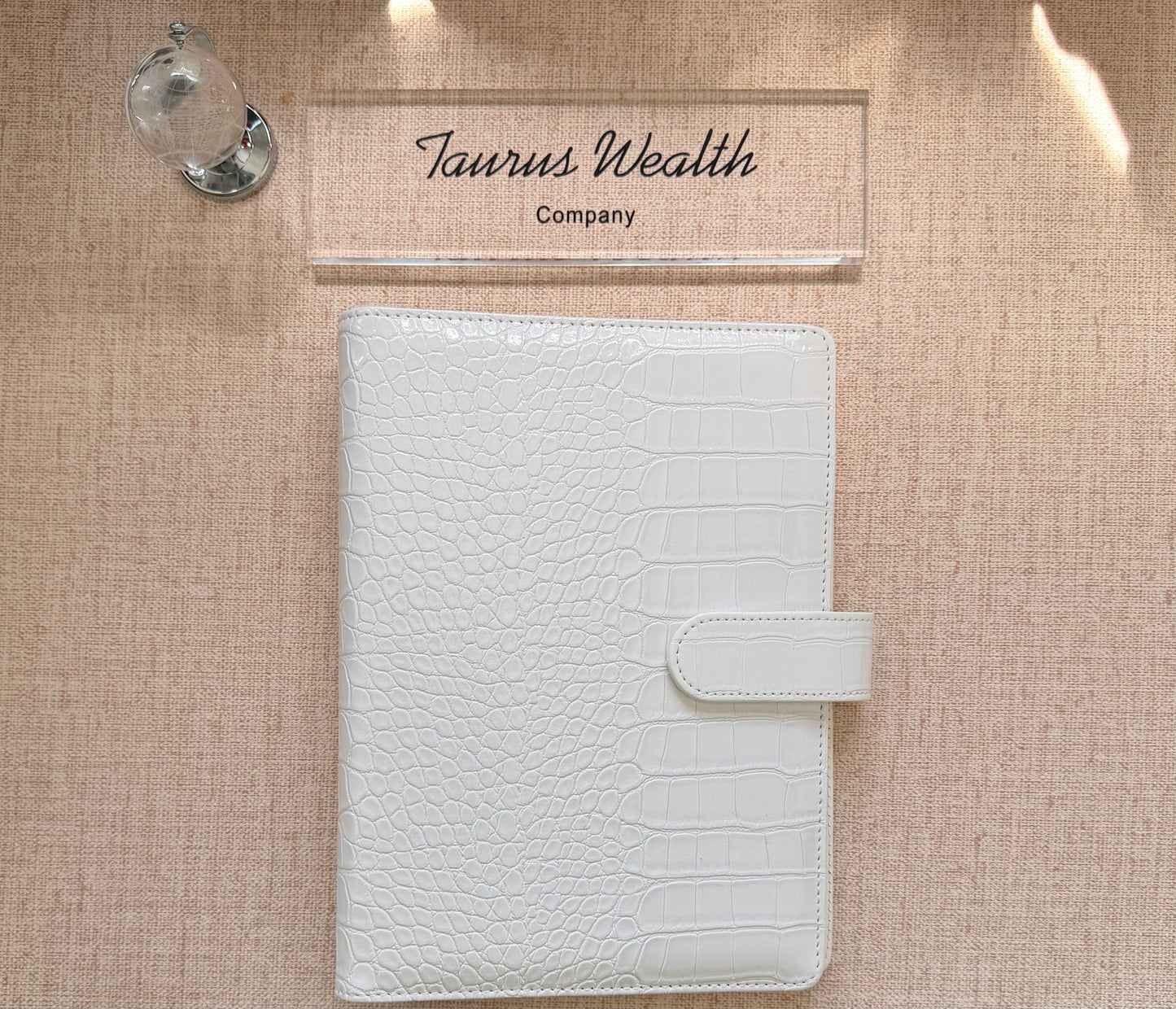 A5 Ring Binder Notebook Planner crocodile pattern