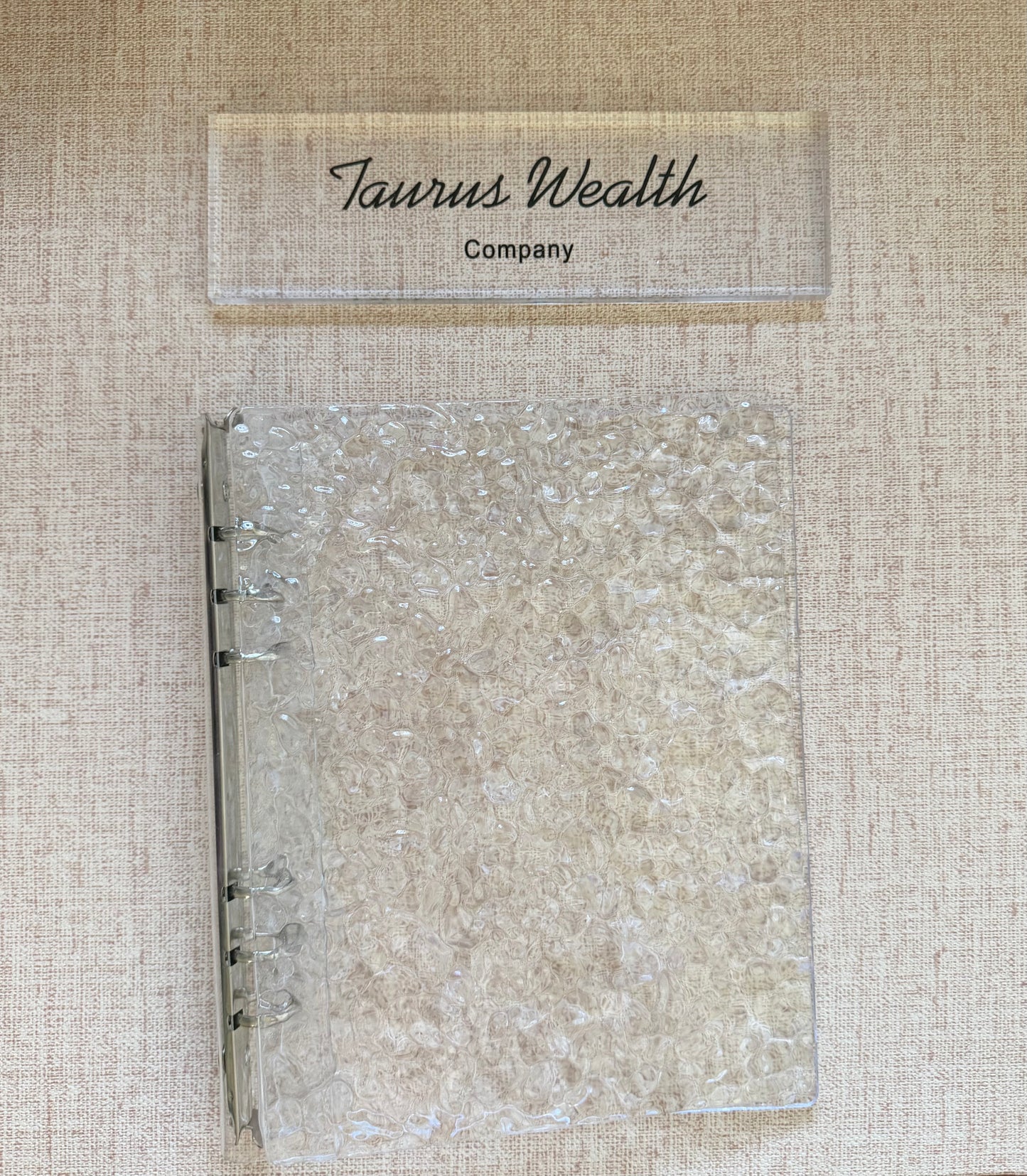A5 Transparent water ripple binder