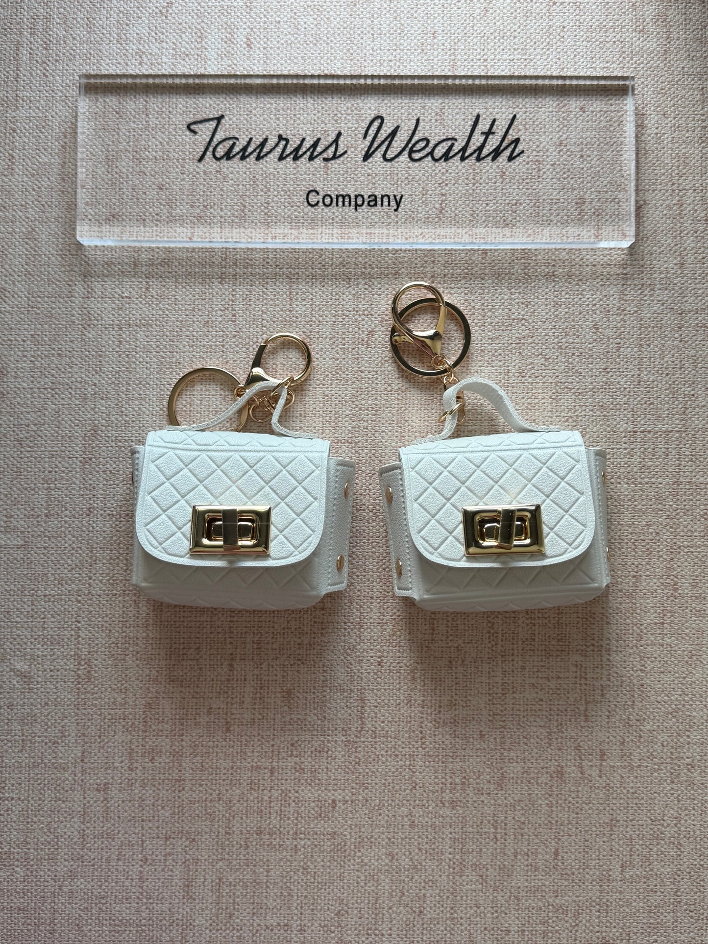 Mini lattice keychain bags