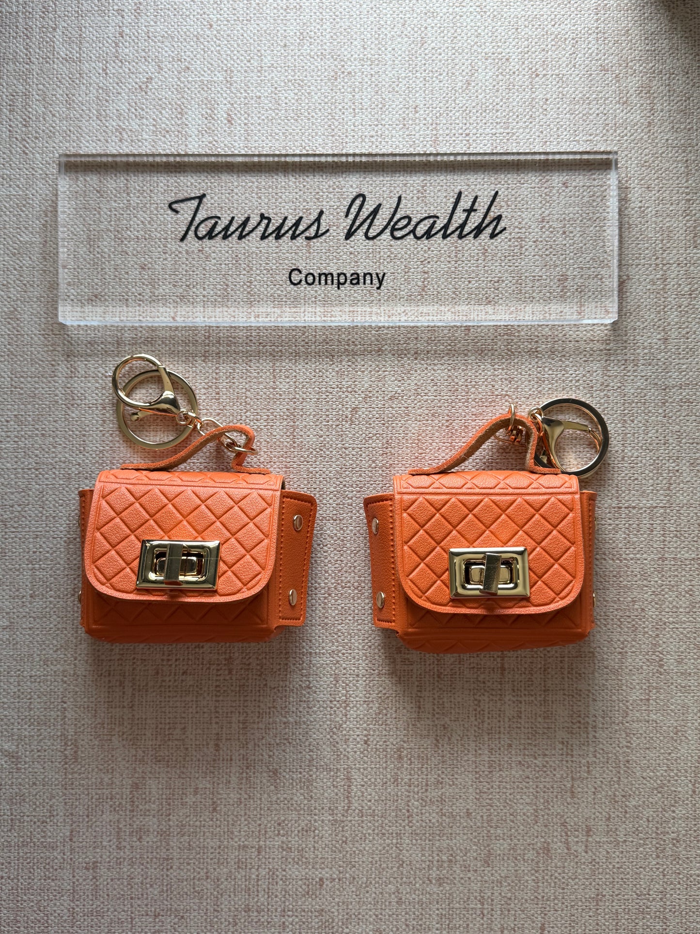 Mini lattice keychain bags