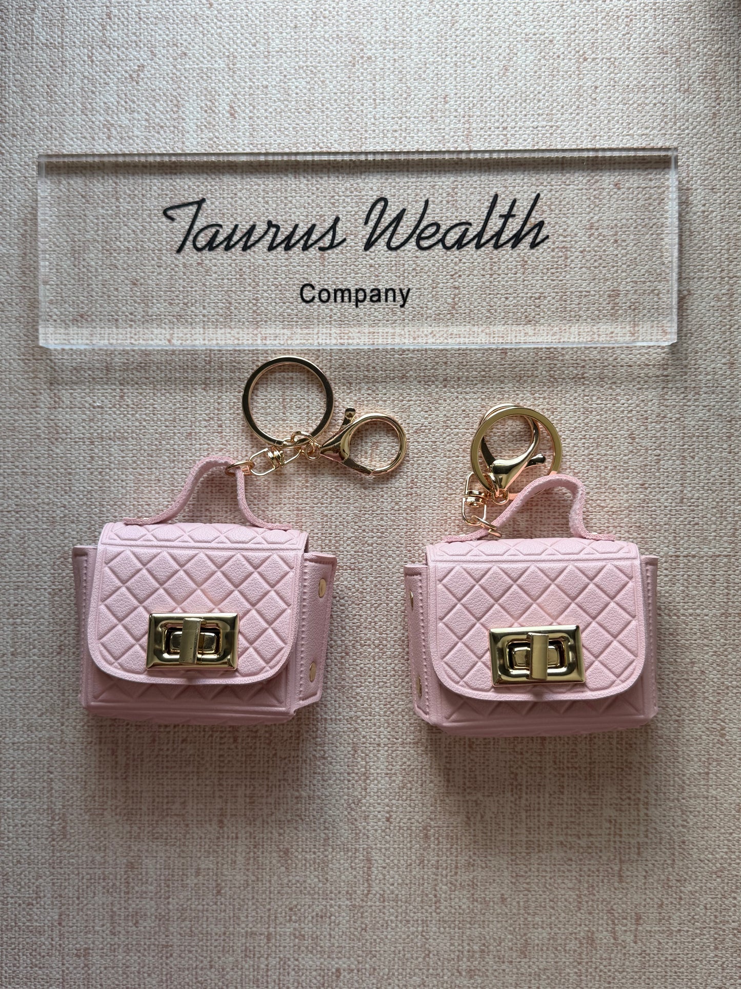 Mini lattice keychain bags