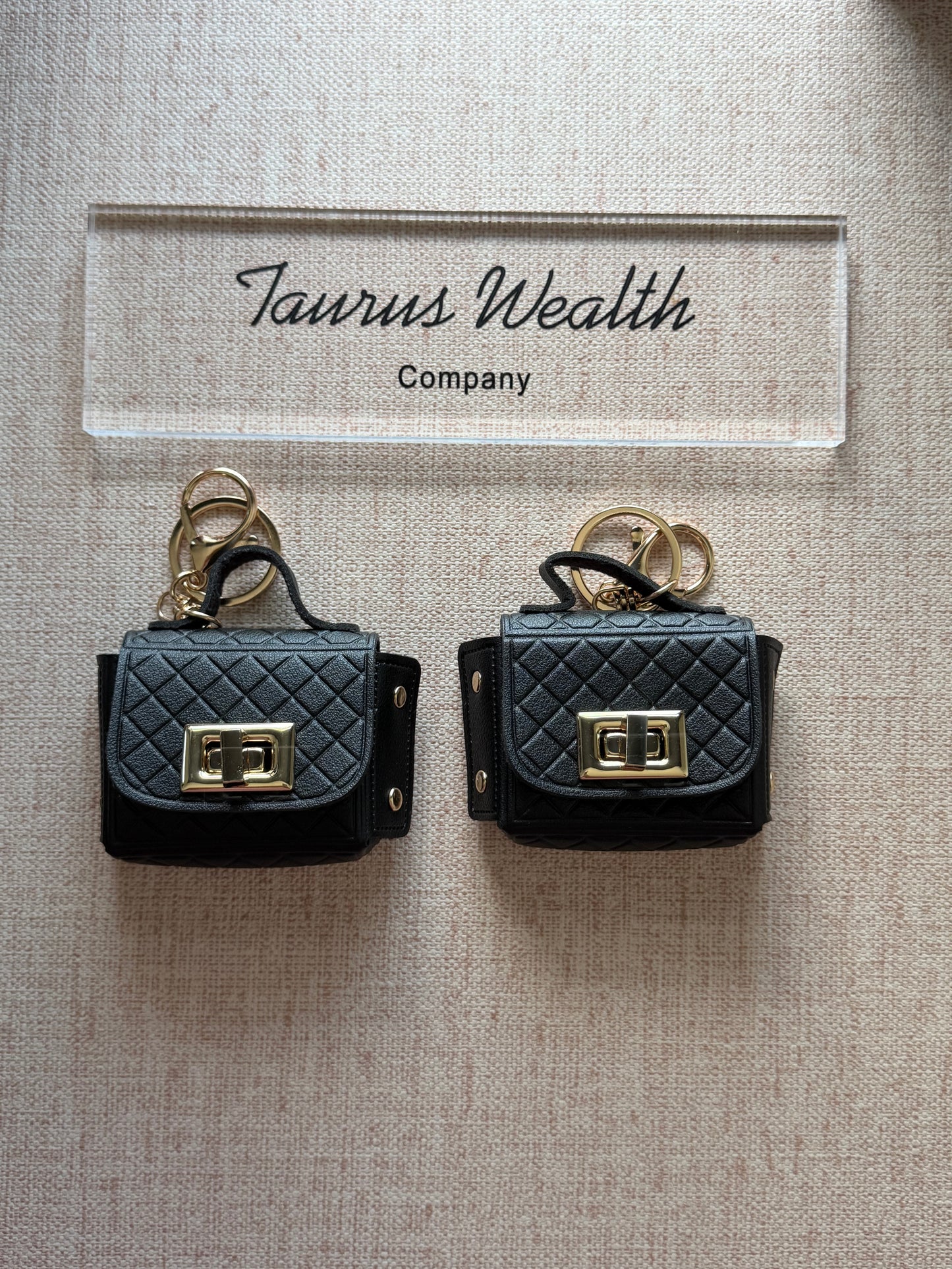 Mini lattice keychain bags