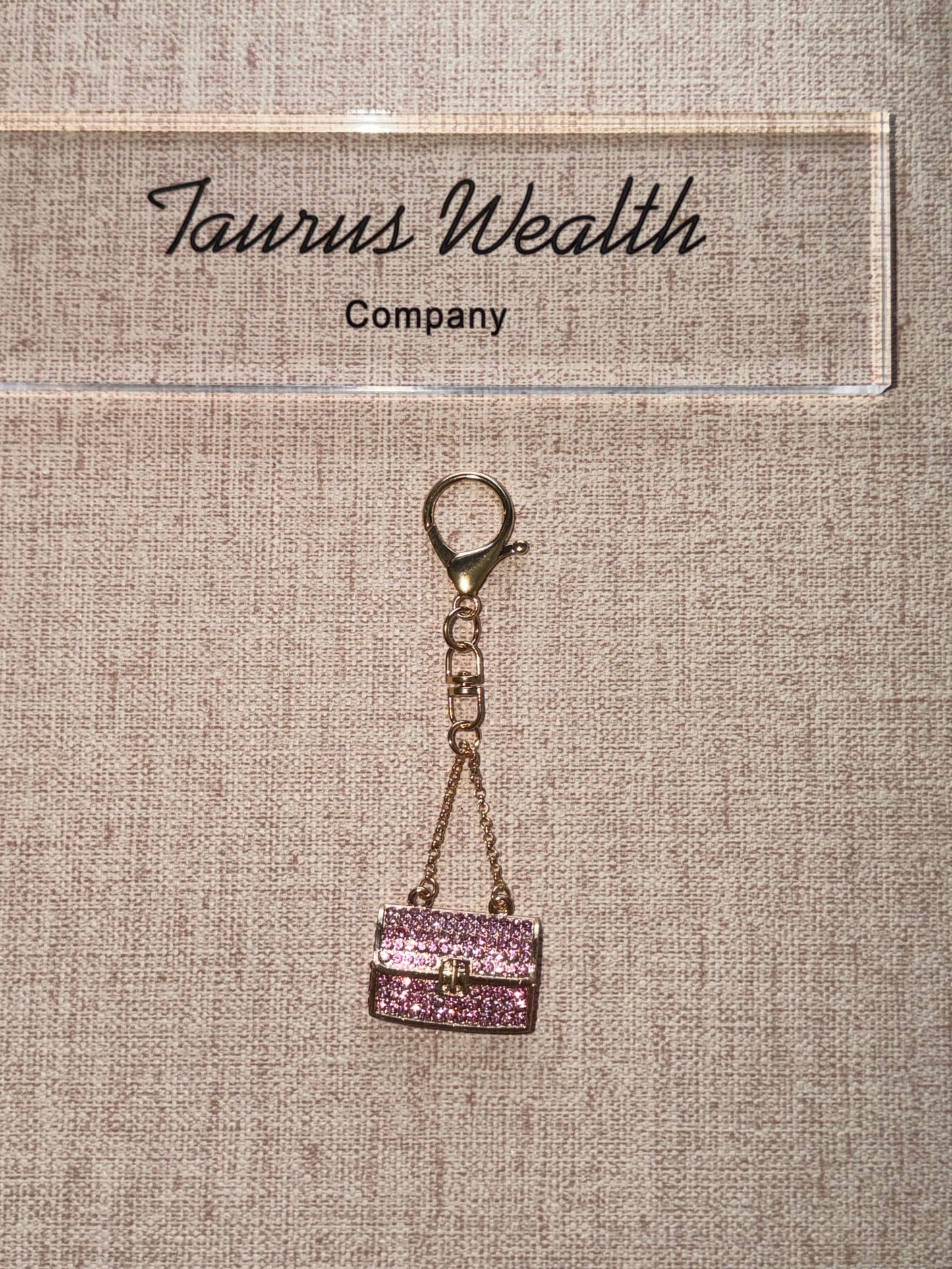Mini sparling rhinestone keychain bag